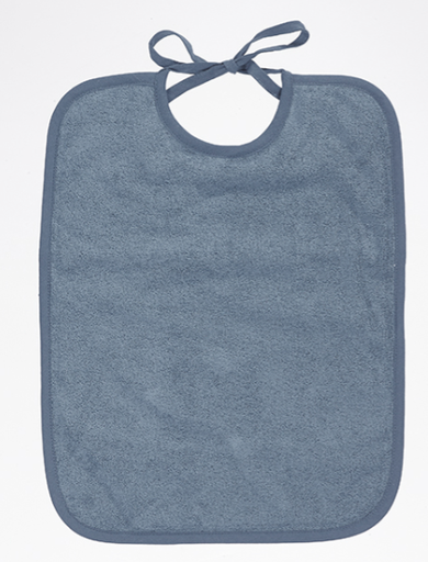 [322506] SLABBETJE, shadow bleu, blauw, uni, lintensluiting, badstof/kunststof, 31x41cm, waterdicht, 1 stuk(s), kleur280