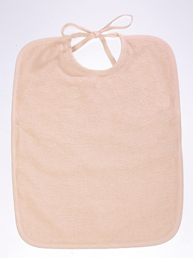 [322507] SLABBETJE, dusty pink, roze, uni, linten - sluiting, badstof/kunststof, 31x41cm, waterdicht, 1 stuk(s), kleur260