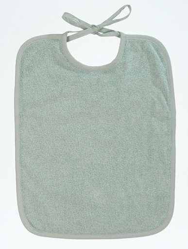 [322508] SLABBETJE, lily green, groen, uni, lintensluiting, badstof/kunststof, 31x41cm, waterdicht, 1 stuk(s), kleur270