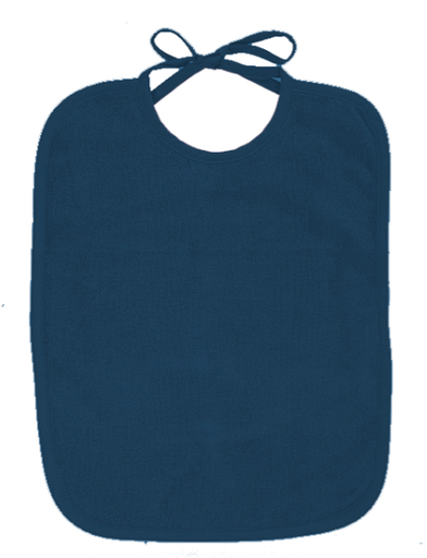 [370648] SLABBETJE, marine, blauw, uni, lintensluiting, badstof/kunststof, 31x41cm, waterdicht, 1 stuk(s), kleur80