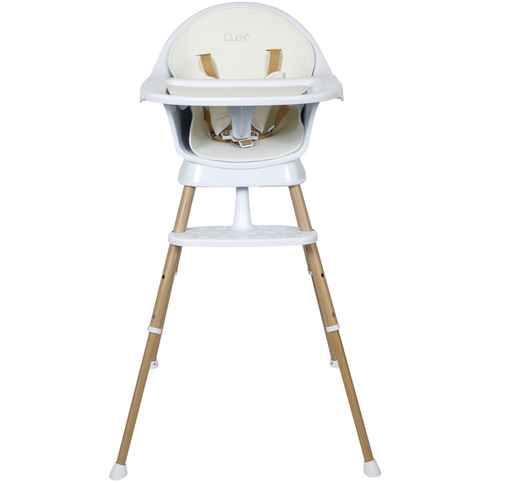 [399587] EETSTOEL, Ultimo 3 Luxe, naturel/white, frame: metaal-bruin, zit: kunststof- wit, kussen: ecru, met eetblad