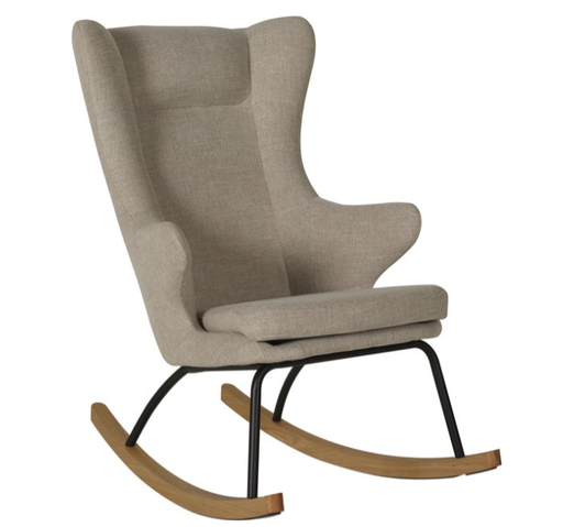 [403057] Quax | Zetel Chair De Luxe Clay Rocking Adult Textiel/Hout Schommelstoel Ecru