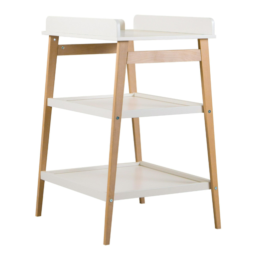 [427753] VERZORGINGSTAFEL, Hip, clay/naturel, grijs/ecru/bruin, 62x98x69cm/Quax, 2 open nis(sen)