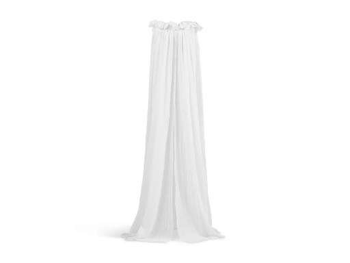 [351794] HEMEL, Sluier, Vintage, white, wit, uni, voile, 155cm, vr wieg/park/babybed, Noos