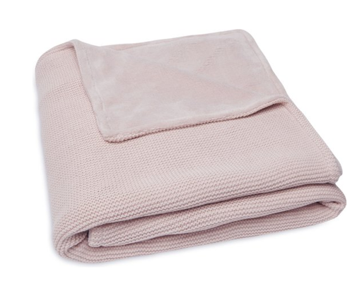 [434577] DEKEN, 100x150cm, TOG 2.0, pale pink, Basic Knit, uni/uni, tricot/fleece, voor babybed 60x120/70x140, 2022