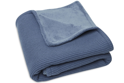 [434579] DEKEN, 100x150cm, TOG 2.0, jeans blue, Basic Knit, uni/uni, tricot/fleece, voor babybed 60x120/70x140, 2022