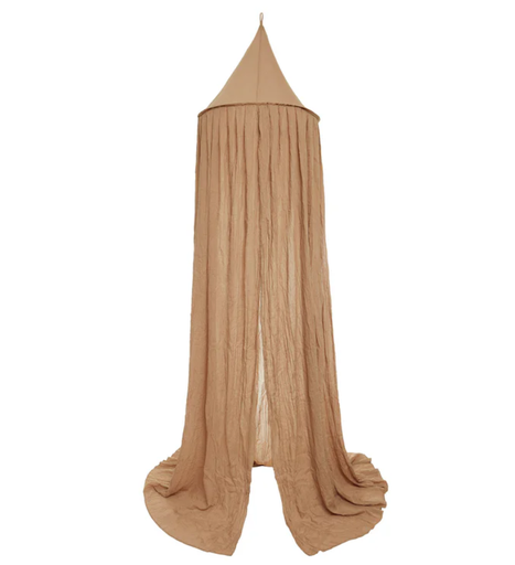 [447038] KLAMBOE, Vintage, biscuit, bruin, uni, organza, L: 205 cm, omtrek: 440 cm, vr babybed/eenpersoonsbed, 2022