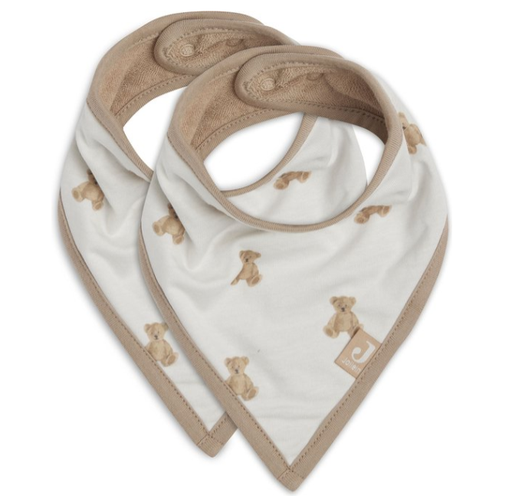 [447157] SPUUGDOEKJE, Teddy Bear, aop teddybeer, drukknopensluiting, driehoek, 24.5x37cm, jersey, 2 stuk(s), 2022