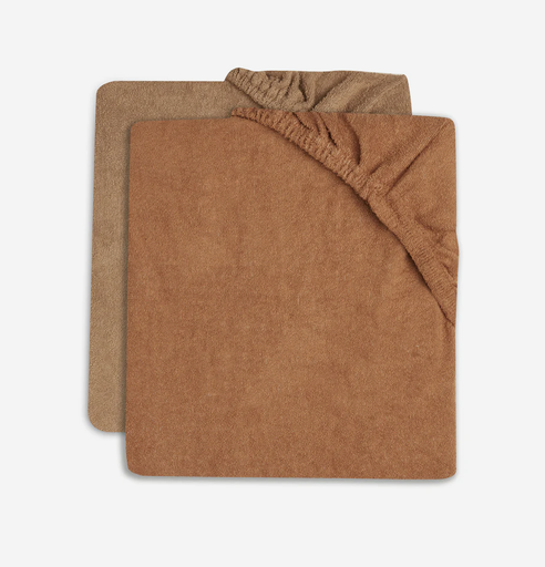 [447680] Jollein | Waskussenhoes Caramel/Biscuit Badstof 50x70cm Bruin 2-pack
