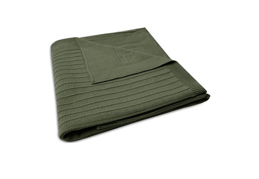 [447720] DEKEN, 100x150cm, Pure Knit leaf green, groen, all over strepen motief/uni, tricot, voor babybed 60x120/70x140, 2022