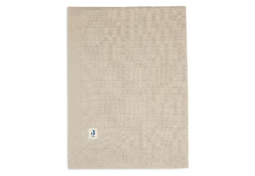 [447721] Jollein | Deken voor Babybed Pure Knit Nougat All Over Strepen Tricot Ecru 100x150cm 