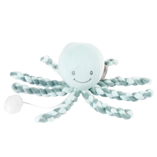 [342611] Nattou | Muziektrekker Lapidou Octopus Kopergroen/Munt 28cm