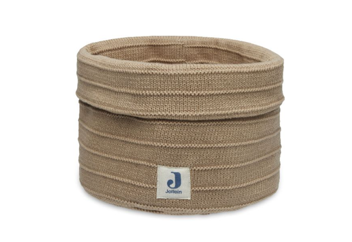 [447808] VERZORGINGSMAND, Pure Knit biscuit, all over strepen motief, tricot, H14 Dia18cm, 1 stuk(s), opbergen, 2022