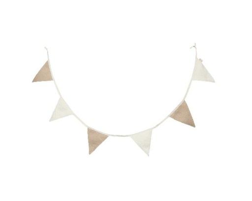 [461132] VLAGGENLIJN, Flag Line, biscuit/ivory, uni, textiel, H: 17 cm, L: 200 cm, decoratie, Party Collection, SS23