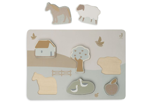 [461134] PUZZEL, Wooden Puzzle, Farm, multikleur, uni, hout, +activities, SS23