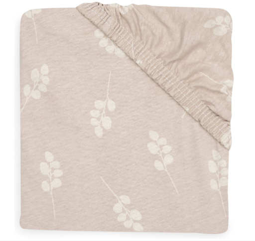 [471259] HOESLAKEN, 60x120cm, roze/ecru, vr babybed 60x120, aop takjes, Twig wild rose, jersey, 100% katoen, 1 stuk