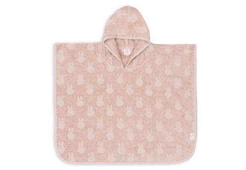 [475077] PONCHO, 12-48M, badcape, Miffy Jacquard wild rose, girls, roze, badstof, broderie: nijntje, met kap, 2023