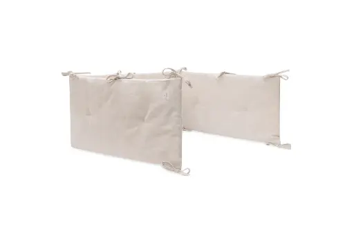 [483740] TOCHTKUSSEN, Harvest natural, 35x180cm, uni in katoen/linnen, linten, voor babybed/park, VJ2024