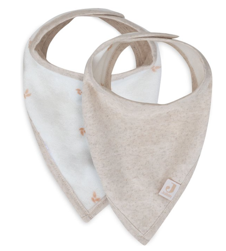 [483770] SLABBETJE, Bandana, Harvest natural, uni linnenlook/ao harvestprint, druk- knopsluiting, jersey, 2 stuk(s), VJ2024