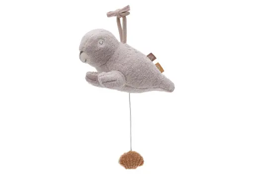 [483781] MUZIEKTREKKER, Deep Sea, seal, bruin, zeehond, textiel, +muziek, vanaf 0 maand, VJ2024