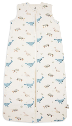 [483809] SLAAPZAK, 70cm, ZM, 0.5TOG, Deep Sea, wit/multikleur, all over zeedieren, jersey, klassiek model, VJ2024
