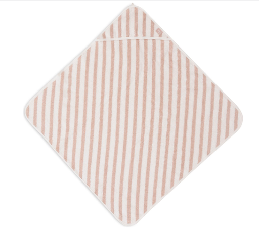 [483997] BADCAPE, Stripe Terry wild rose, wit/roze, all over strepen print, badstof, 75x75cm, VJ2024