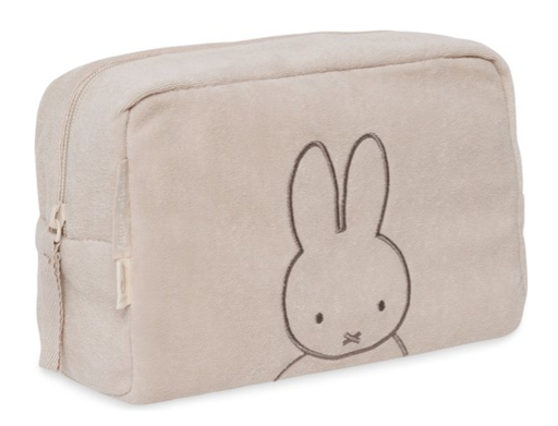 [483894] TOILETTAS, Etui, Miffy nougat, ecru, uni/print nijntje, 23x19x10cm, badstof, ritssluiting, VJ2024