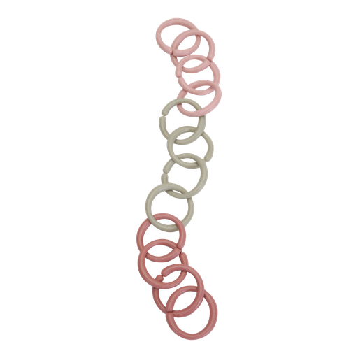 [428618] EDUCATIEF SPEELGOED, Little Loops speelgoedringen, Flowers & Butterflies, roze, kunststof, 0M+, 12 ringen