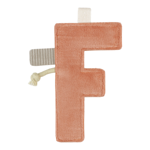 [452411] Little Dutch | Vlaggenlijn Textiel Letter F Velours Bruin 10cm