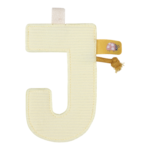 [452416] Little Dutch | Vlaggenlijn Textiel Letter J Geribbeld Ecru 10cm