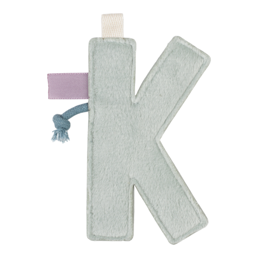 [452417] Little Dutch | Vlaggenlijn Textiel Letter K Velours Grijs 10cm