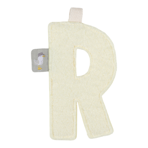 [452424] Little Dutch | Vlaggenlijn Textiel Letter R Teddy Ecru 10cm 