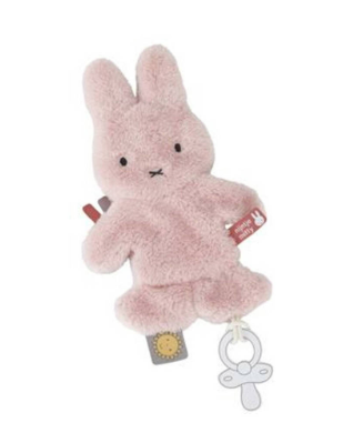[462137] FOPSPEENDOEKJE, Nijntje Fluffy pink, roze, uni, konijn, 15 x 23, vr fopspeen met ring, 2023