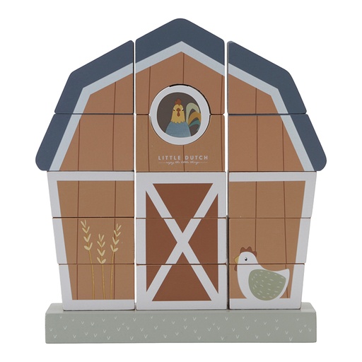 [470295] Little Dutch | Stapelpyramide Little Farm Stapelaar Boerderij Hout +12m