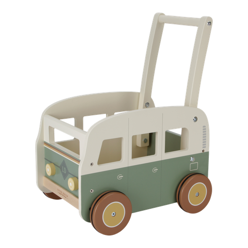 [473580] LOOPHULP, Walker, Vintage, bus, multikleur, hout, +activities, vanaf 12 maanden, 2023