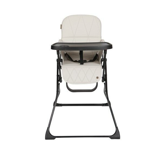 [384924] EETSTOEL, Lucky, grey, frame: alu/ kunststof-zwart, zit: kunststof-zwart, kussen: grijs, met eetblad, 2020