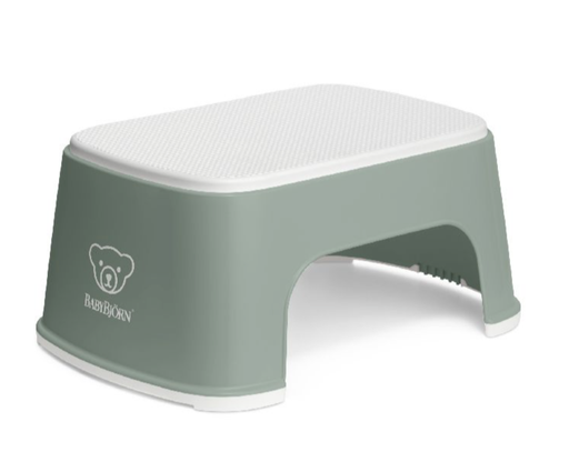 [376821] OPSTAPJE, Step Stool, deep green/white, uni/print beer, H: 15,5 cm, antislip onderkant, antislip stavlak, 2020