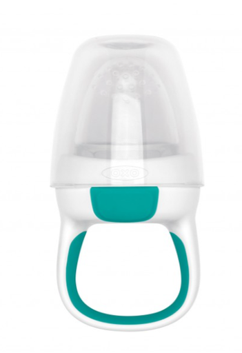 [327267] SABBELLEPEL, Teething Feeder, teal, wit/groen/blauw, silicone, met dop