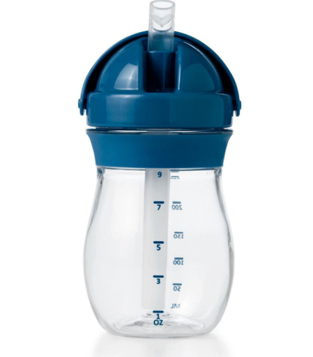 [343427] DRINKBEKER, 250 ml, Transitions Grote Rietjesbeker, navy, blauw, uni, kunststof, deksel, rietje, 1 stuk(s)