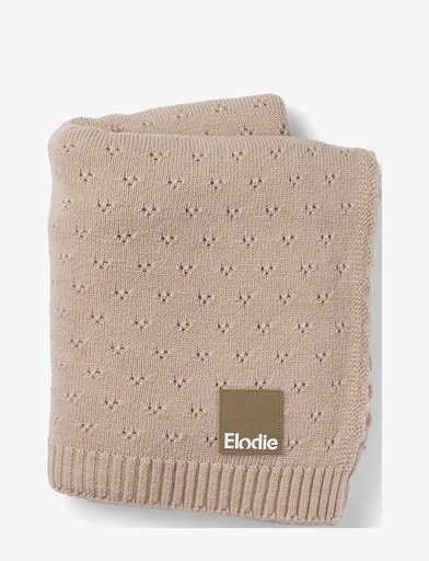 [460233] DEKEN, 75x100cm, blushing pink, Pointelle blanket, uni, ajour motief, tricot, voor wieg/draagmand/park, 2023