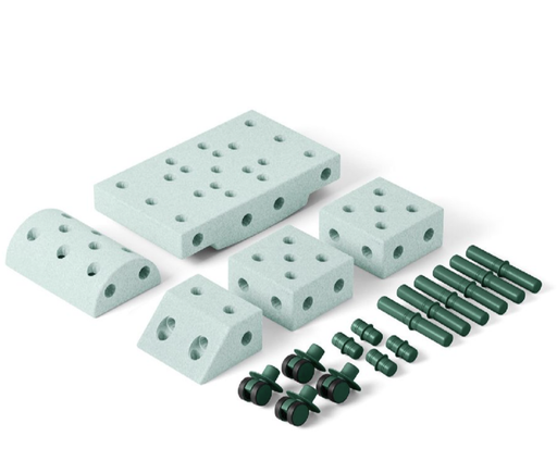 [467065] BLOKKEN, Explorer Kit, ocean mint-forest green, groen, uni, kunststof, vanaf 6 maanden, educatief speelgoed, 2023