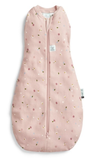 [475740] SLAAPZAK, 60cm, ZM, 1.0TOG, daisies, roze, Cocoon Swaddle Bag, Mild Pouch, aop bloemen, bio katoen/bamboe, 2023