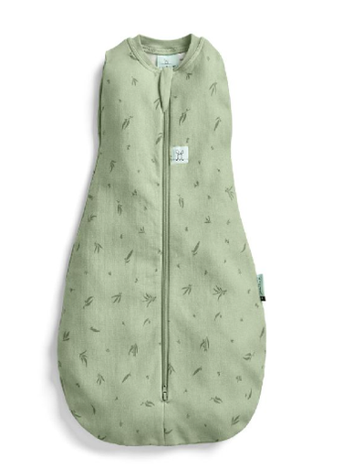[475743] SLAAPZAK, 60cm, ZM, 1.0TOG, willow, groen, Cocoon Swaddle Bag, Mild Pouch, aop bladeren, bio katoen/bamboe, 2023