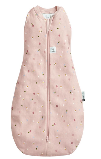 [475748] SLAAPZAK, 76cm, ZM, 1.0TOG, daisies, roze, Cocoon Swaddle Bag, Mild Pouch, aop bloemen, bio katoen/bamboe, 2023