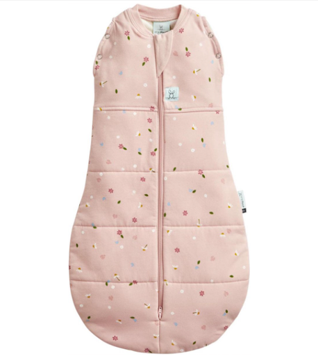 [475758] SLAAPZAK, 60cm, ZM, 2.5TOG, daisies, roze, Cocoon Swaddle Bag, Warm Pouch, aop bloemen, bio katoen, 2023