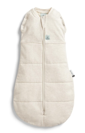 [475760] SLAAPZAK, 60cm, ZM, 2.5TOG, oatmeal marle, bruin/ecru, Cocoon Swaddle Bag, Warm Pouch, uni, bio katoen, 2023