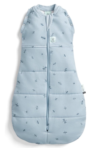 [475763] SLAAPZAK, 70cm, ZM, 2.5TOG, dragonflies, blauw, Cocoon Swaddle Bag, Warm Pouch, aop libellen, bio katoen, 2023