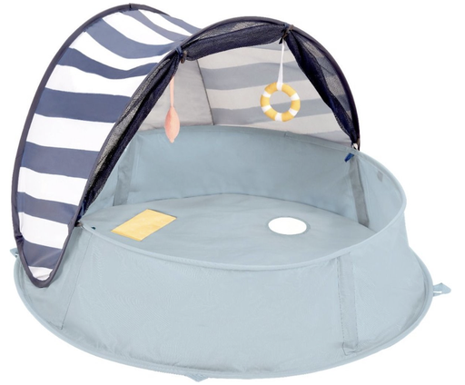 [428424] TENT, Aquani, marinière, wit/blauw, uni/all over strepen print, textiel, +activities, vanaf 0 maand