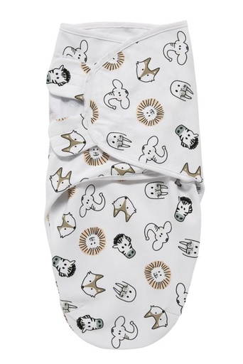[389893] INBAKEREN, 0-3m, Animal, in jersery, van 3.5 kg tot 6.5 kg, 1-laags, Swaddle
