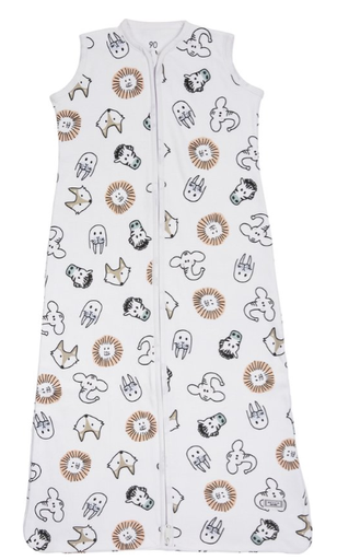 [414682] SLAAPZAK, 70cm, ZM, 0.3TOG, Animal, neutral, aop dieren, jersey, 1-laags, zomer